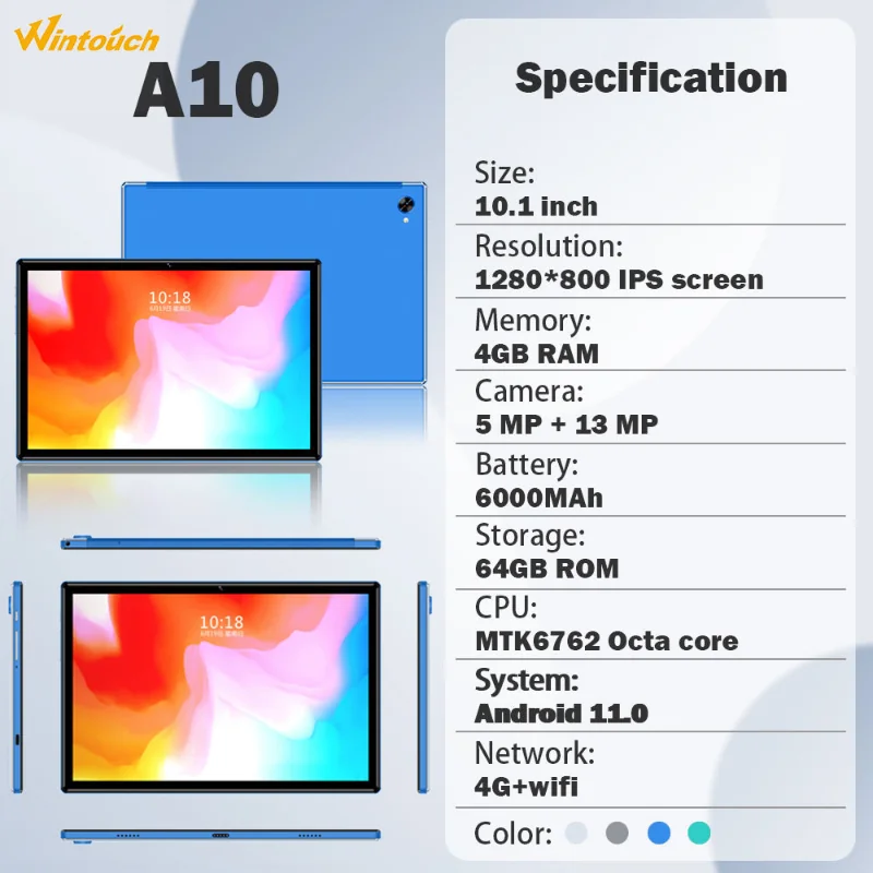 Wintouch A10 Tablet 10.1-inch IPS — in-use view