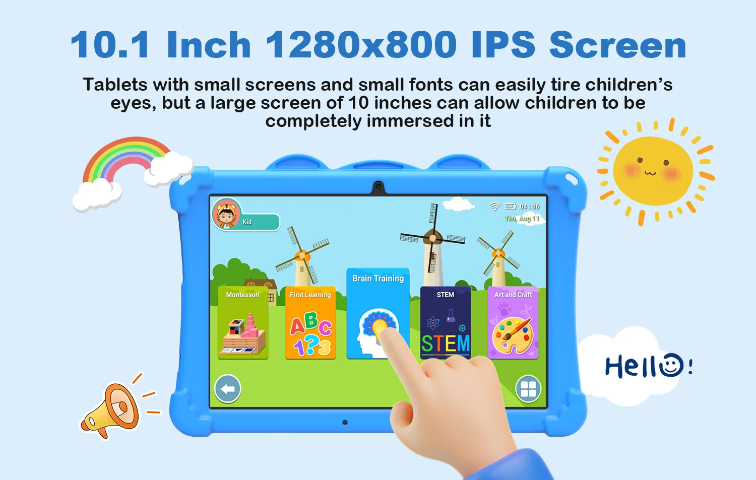 Wintouch A20-K Kids Tablet 10.1-inch IPS — build and materials