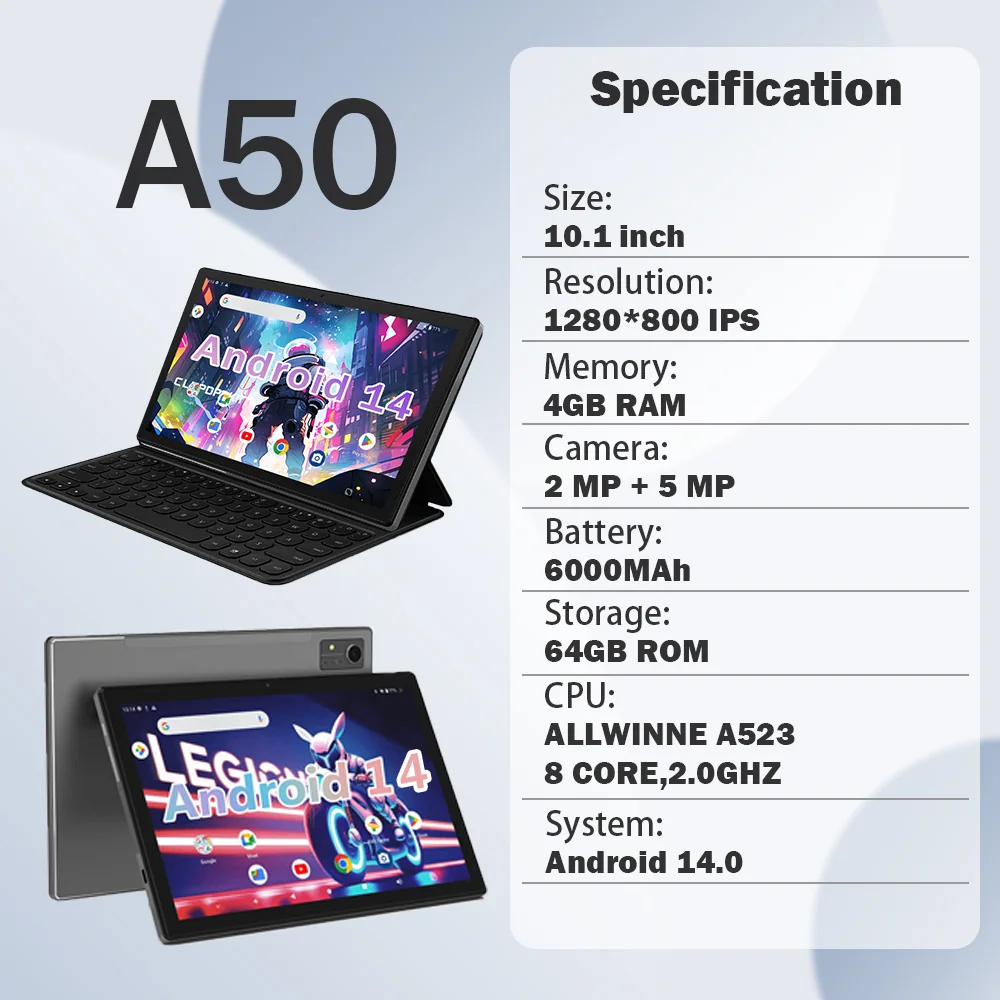 Wintouch A50 Business Tablet 10.1-inch IPS — front view