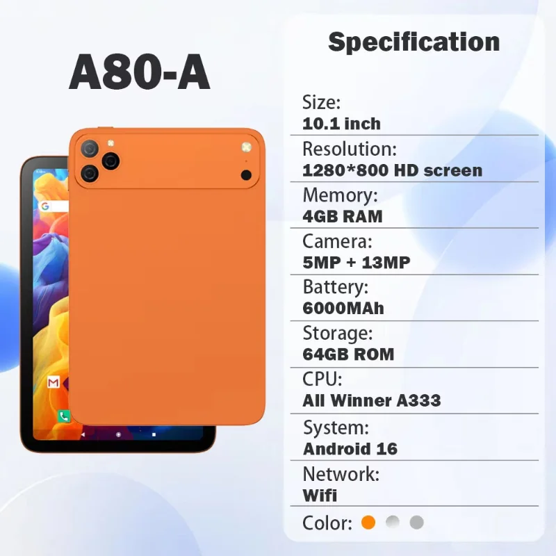 Wintouch A80-A Tablet 10.1-inch IPS — side view