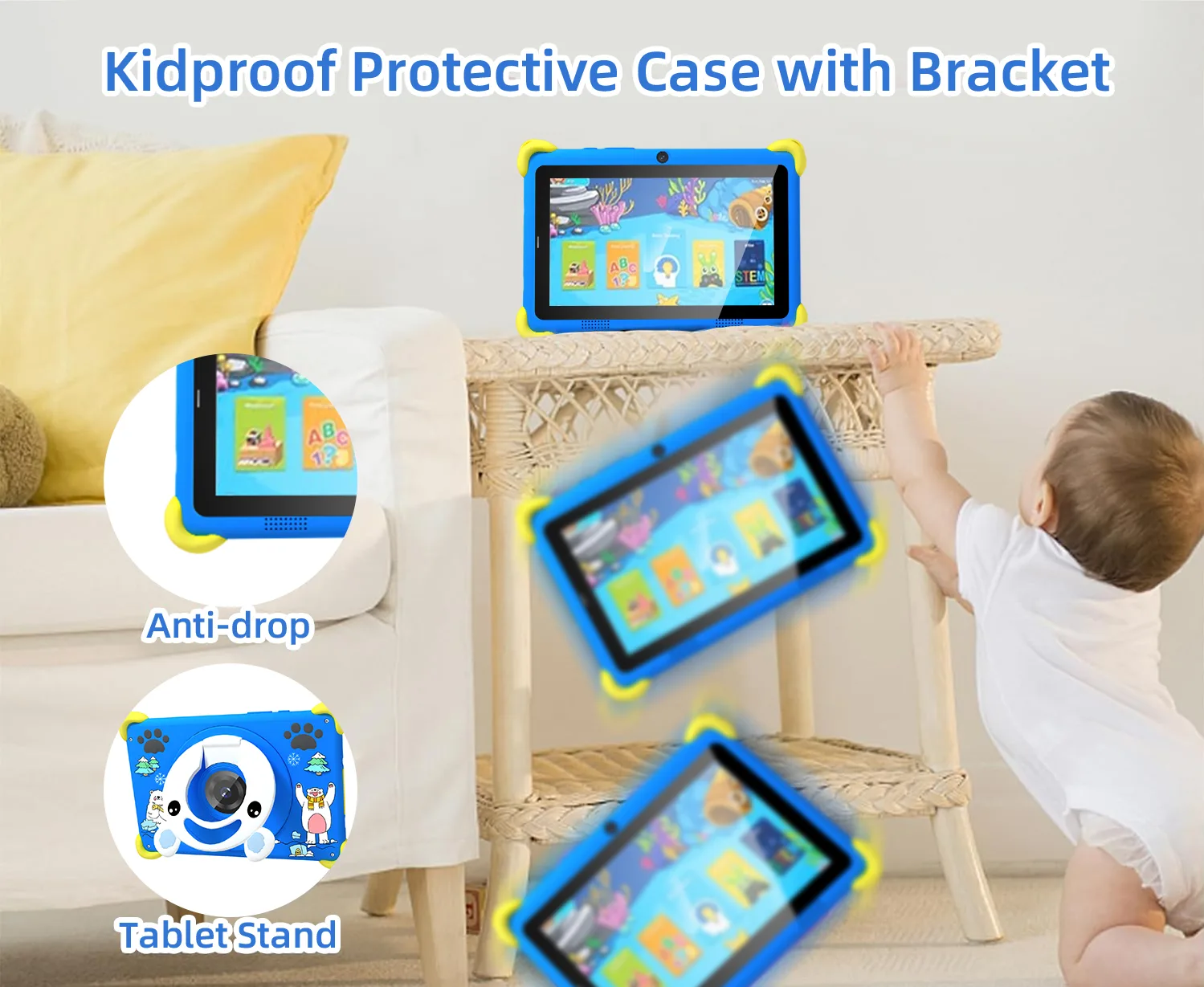 Wintouch Bear Kids Tablet 7-inch IPS — accessories included