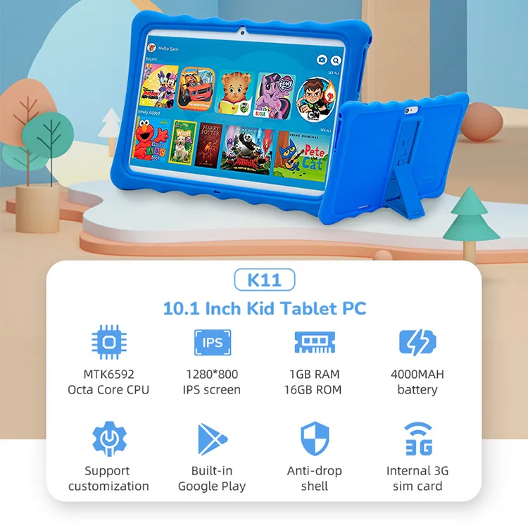 Wintouch K11 Kids Tablet 7-inch IPS — back view