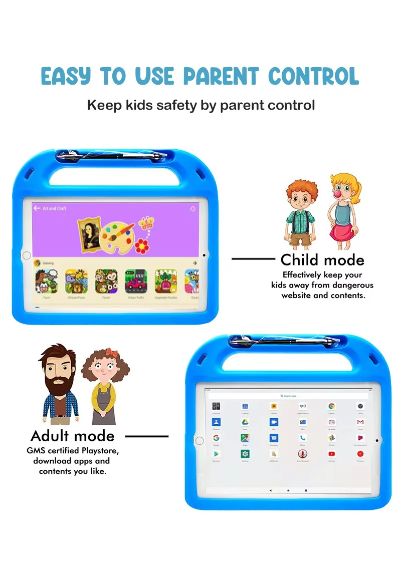 Wintouch K13 Kids Tablet 10.1-inch IPS — accessories included