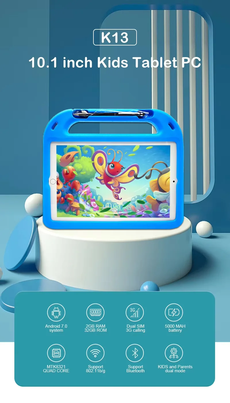 Wintouch K13 Kids Tablet 10.1-inch IPS — battery and charging