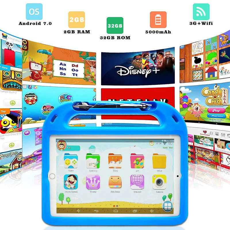 Wintouch K13 Kids Tablet 10.1-inch IPS — side view