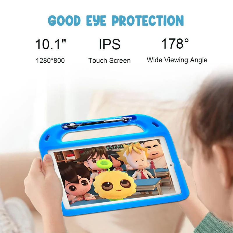 Wintouch K13 Kids Tablet 10.1-inch IPS — angled view