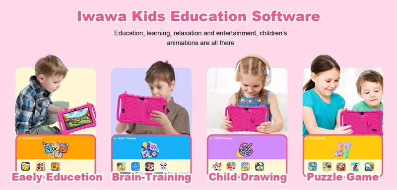 Wintouch K705 Kids Tablet 7-inch IPS — accessories included