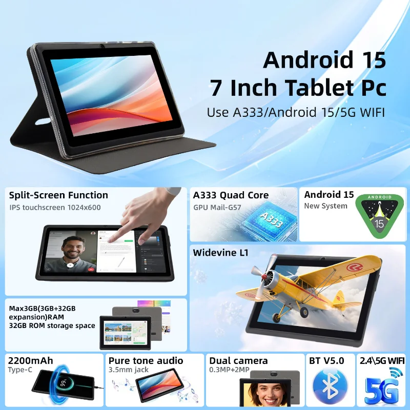 Wintouch K705A Adult Tablet 7-inch IPS — side view