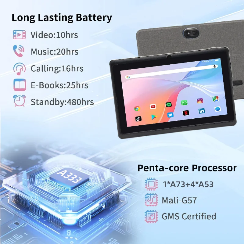 Wintouch K705A Adult Tablet 7-inch IPS — detail close-up
