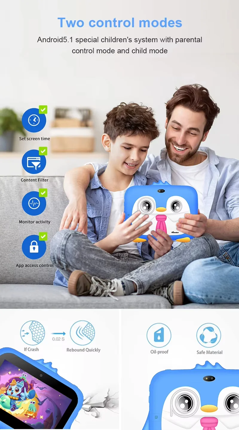 Wintouch K716 Kids Tablet 7-inch IPS — connectivity and ports