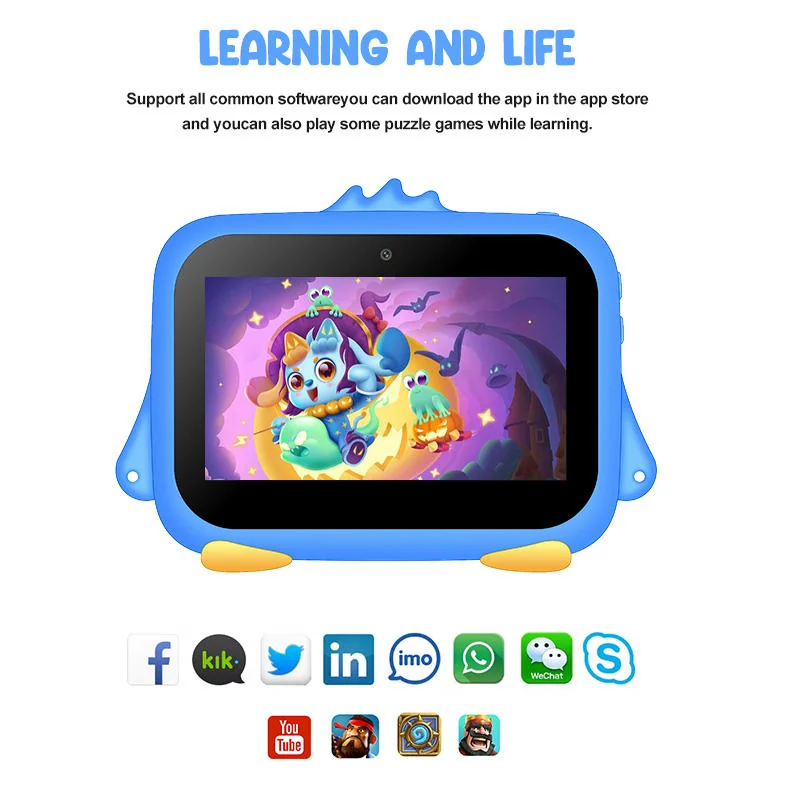 Wintouch K716 Kids Tablet 7-inch IPS — angled view