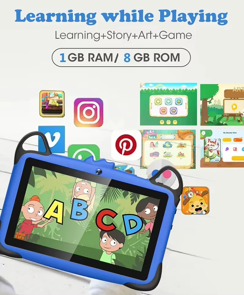 Wintouch K717 Kids Tablet 7-inch IPS — accessories included