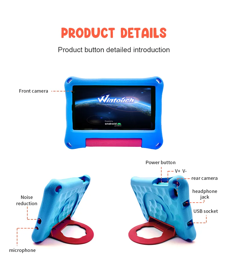 Wintouch K718 Kids Tablet 7-inch IPS — connectivity and ports