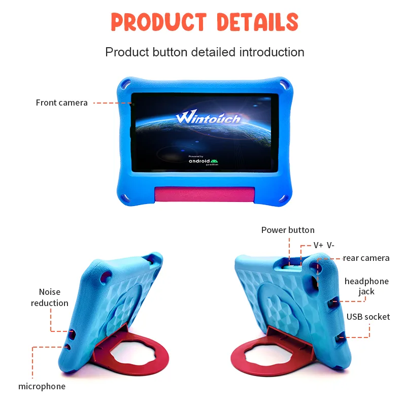 Wintouch K718 Kids Tablet 7-inch IPS — detail close-up