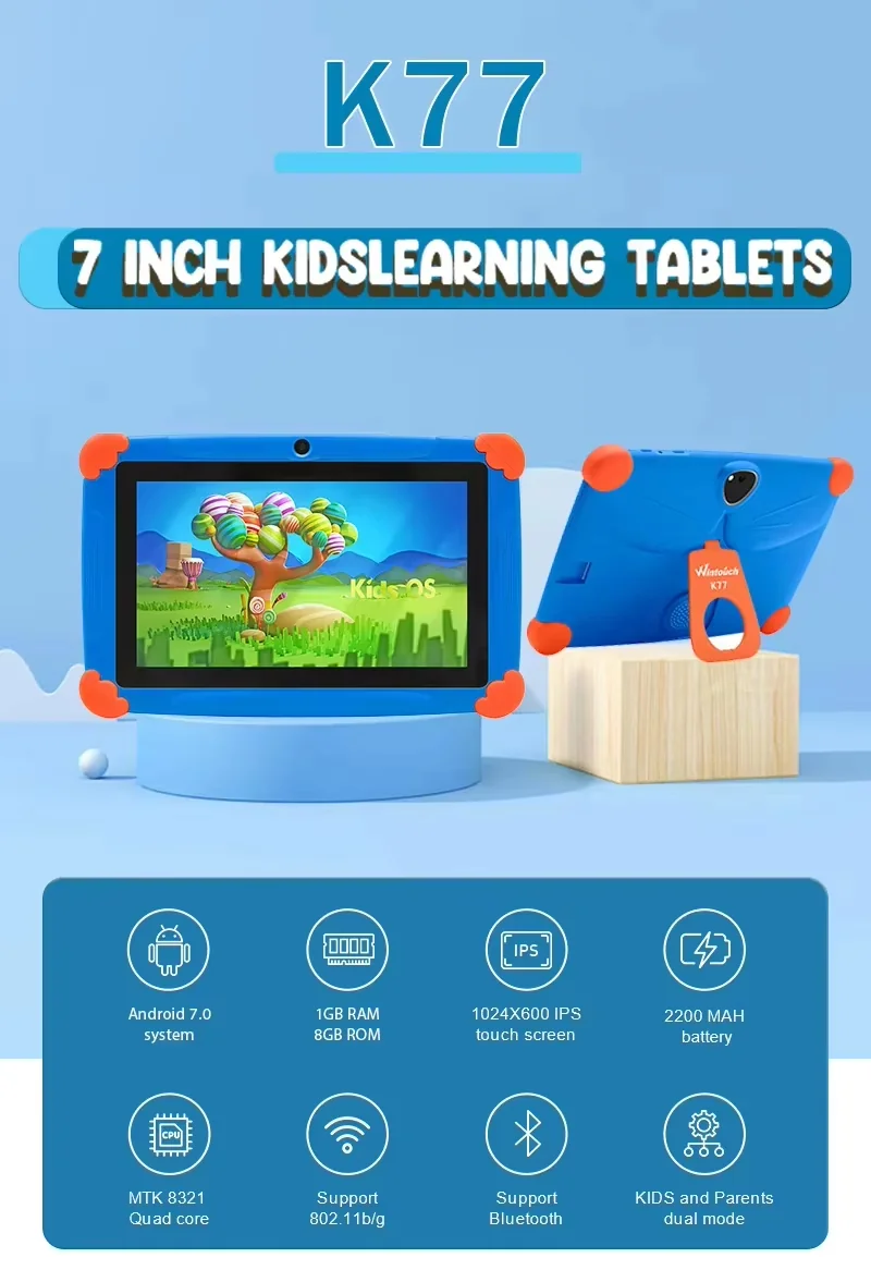 Wintouch K77 Kids Tablet 7-inch IPS — build and materials