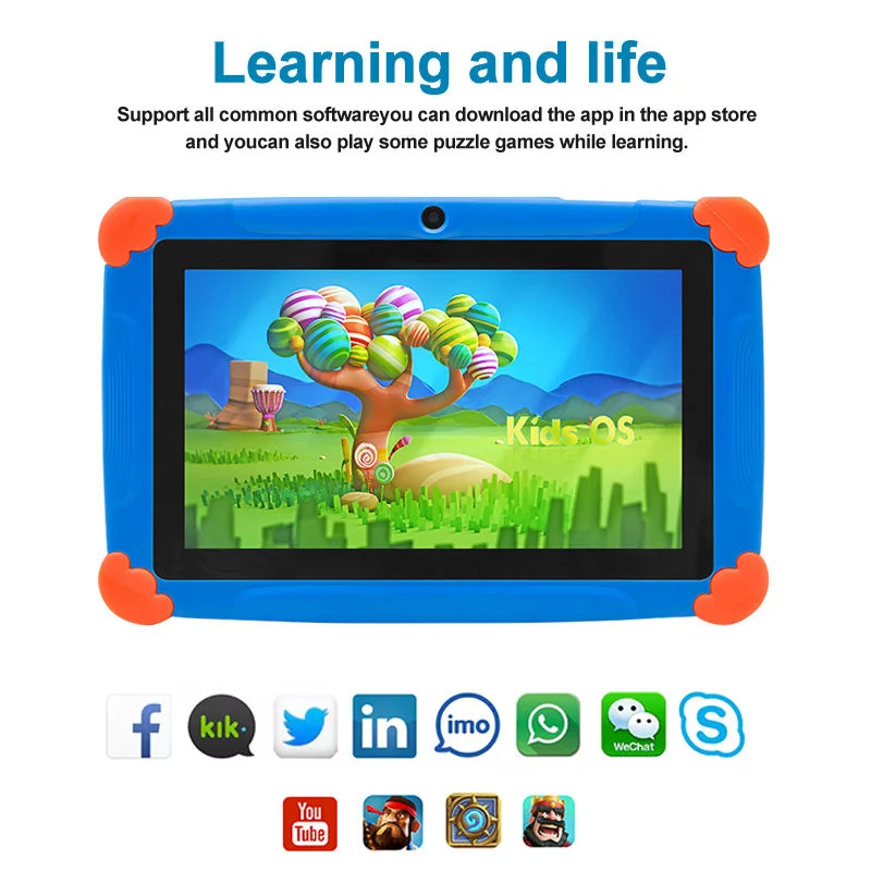 Wintouch K77 Kids Tablet 7-inch IPS — angled view