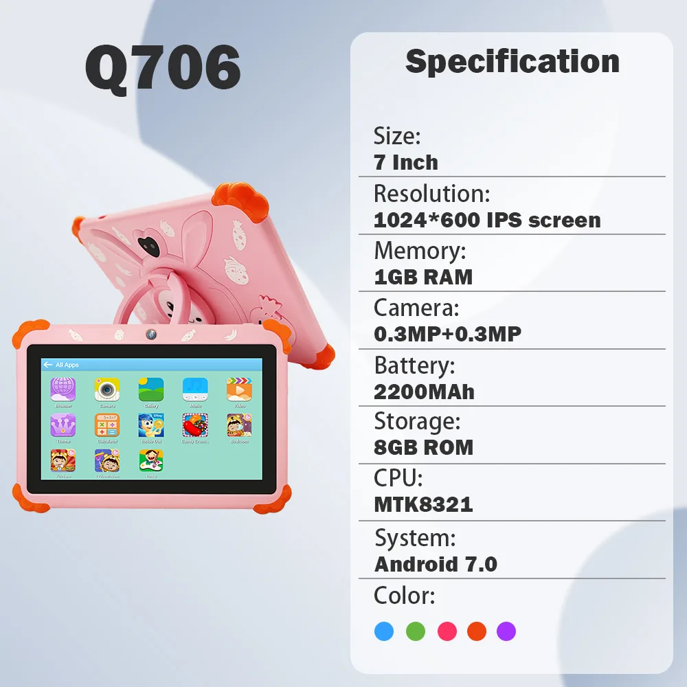 Wintouch Q706 Kids Tablet 7-inch IPS — side view