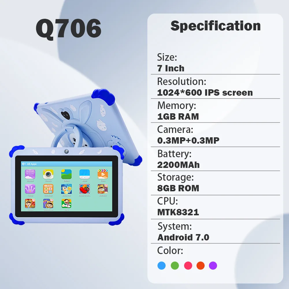 Wintouch Q706 Kids Tablet 7-inch IPS — detail close-up