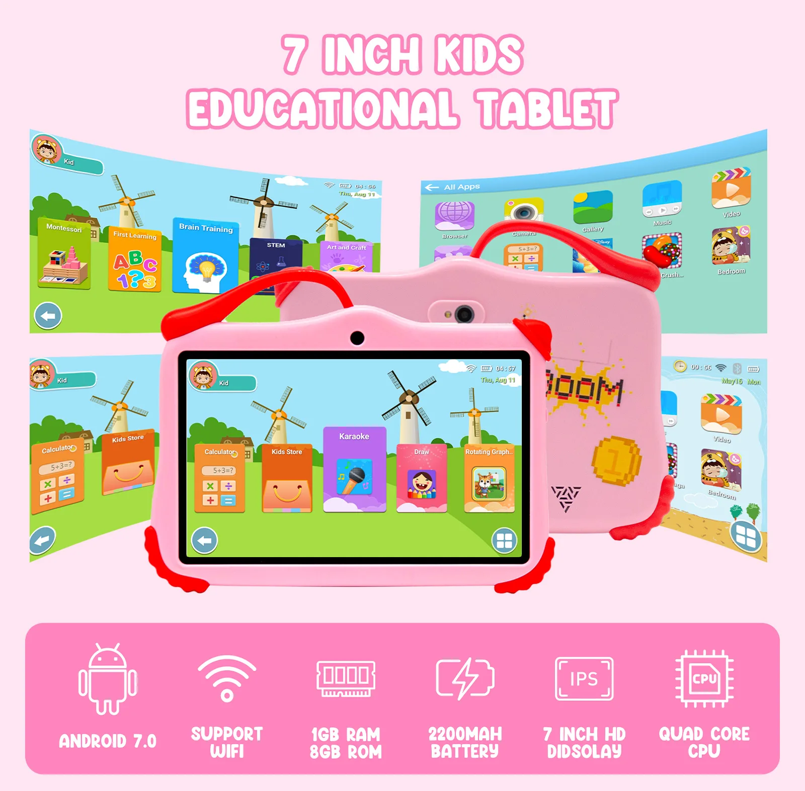 Wintouch Q707 Kids Tablet 7-inch IPS — display quality
