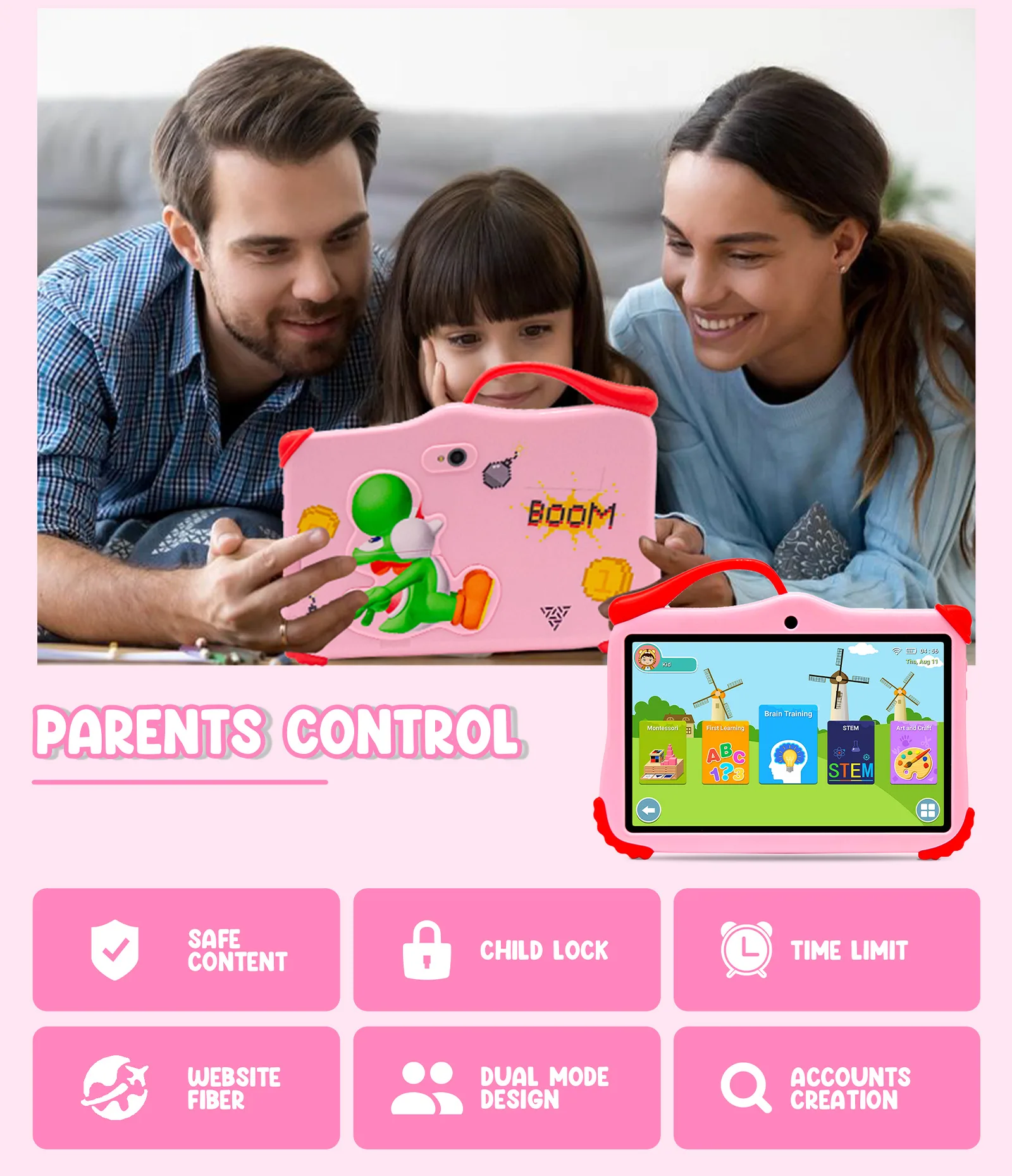 Wintouch Q707 Kids Tablet 7-inch IPS — in-use lifestyle