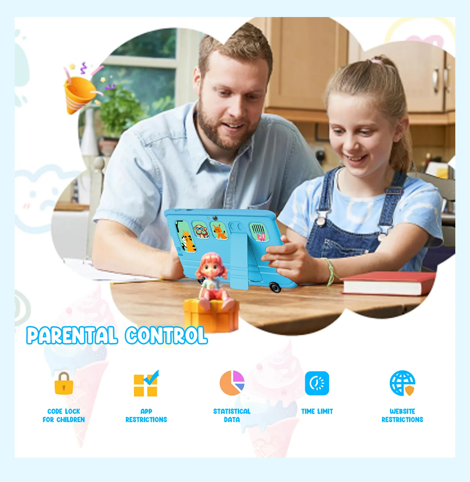Wintouch Q708 Kids Tablet 7-inch IPS — durability and protection