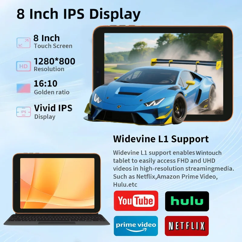 Wintouch Q801 Tablet 8-inch IPS — side view