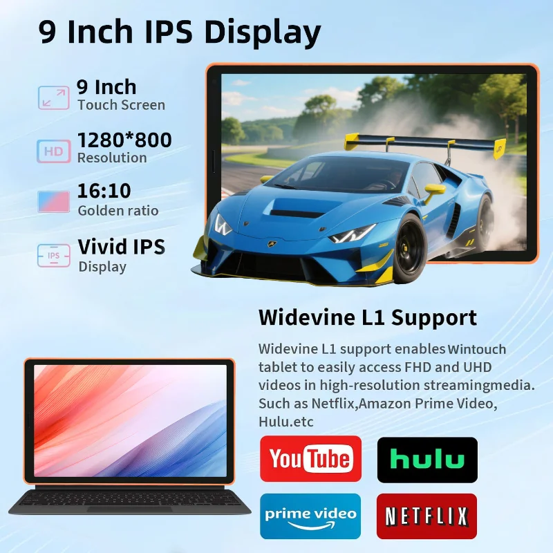 Wintouch Q901 Tablet 9-inch IPS — detail close-up