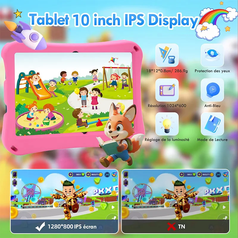 Wintouch T1000 Kids Tablet 10.1-inch IPS — build and materials