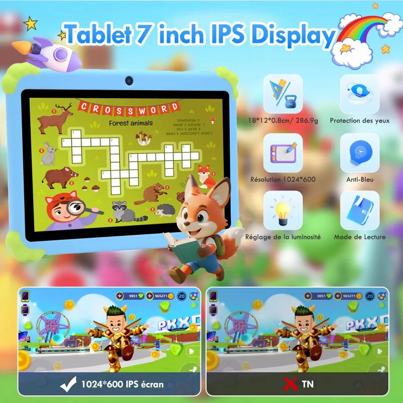 Wintouch T700 Kids Tablet 7-inch IPS — camera features