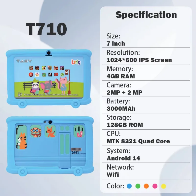 Wintouch T710 Kids Tablet 7-inch IPS — battery and charging